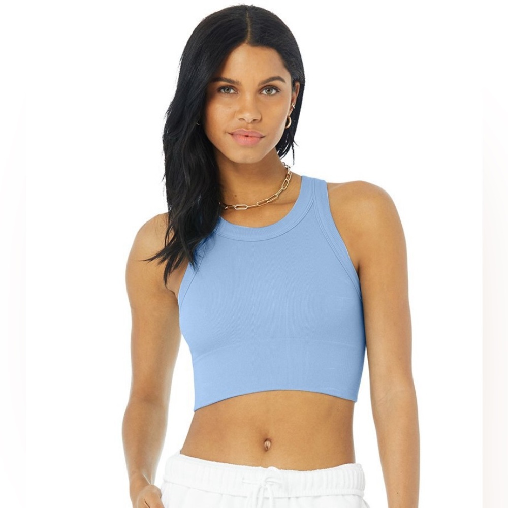 Alo yoga top seashell blue sold out limited edition color s